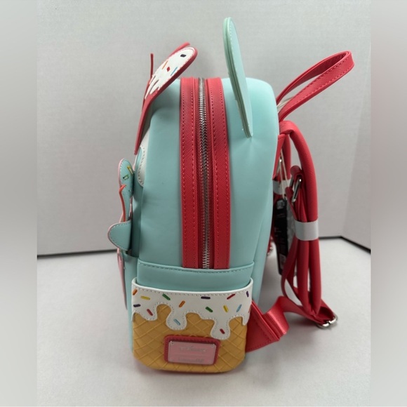 Loungefly Backpack Disney Sweet Treats Ice Cream Minnie Mouse Banana Split Set - Picture 13 of 13